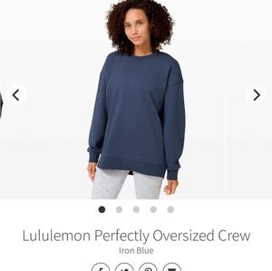 EUC perfectly oversized crew, iron blue